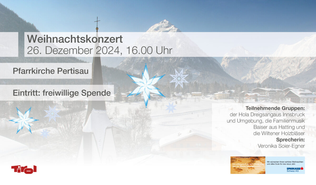 Weihnachtskonzert in Pertisau 26.12.2024