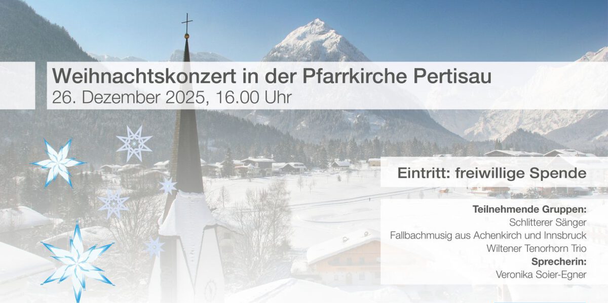 Plakat Weihnachtskonzert in Pertisau